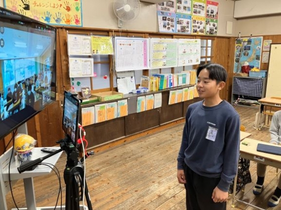 気仙沼市立唐桑小学校と交流しました